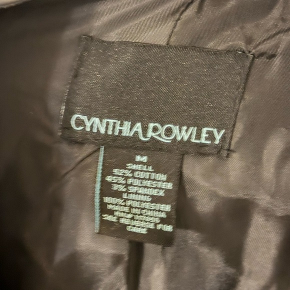 Cynthia Rowley belted Jacket- size medium - Picture 5 of 9